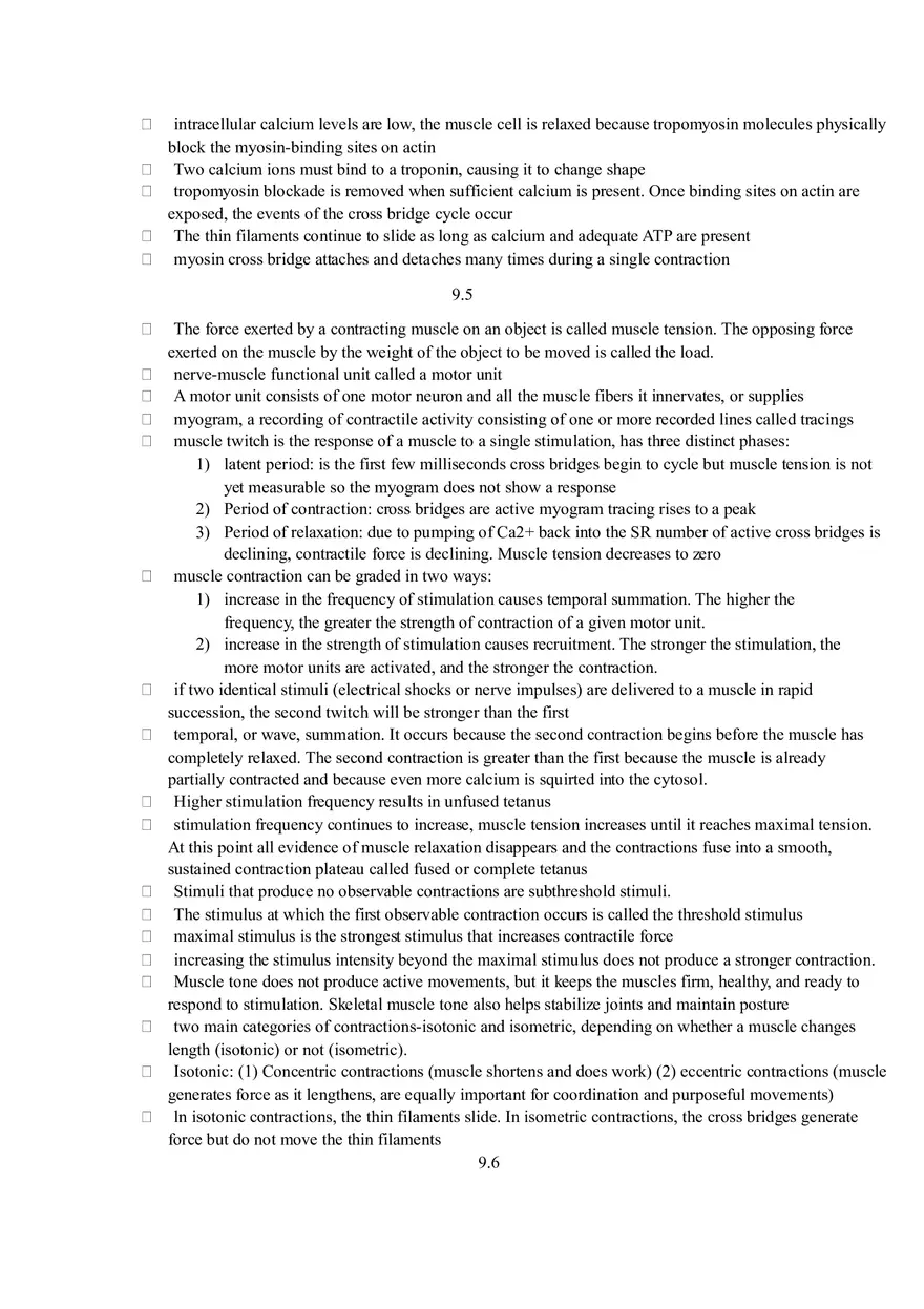 Human Biology Muscles Chapter Summary Guide - Page 6