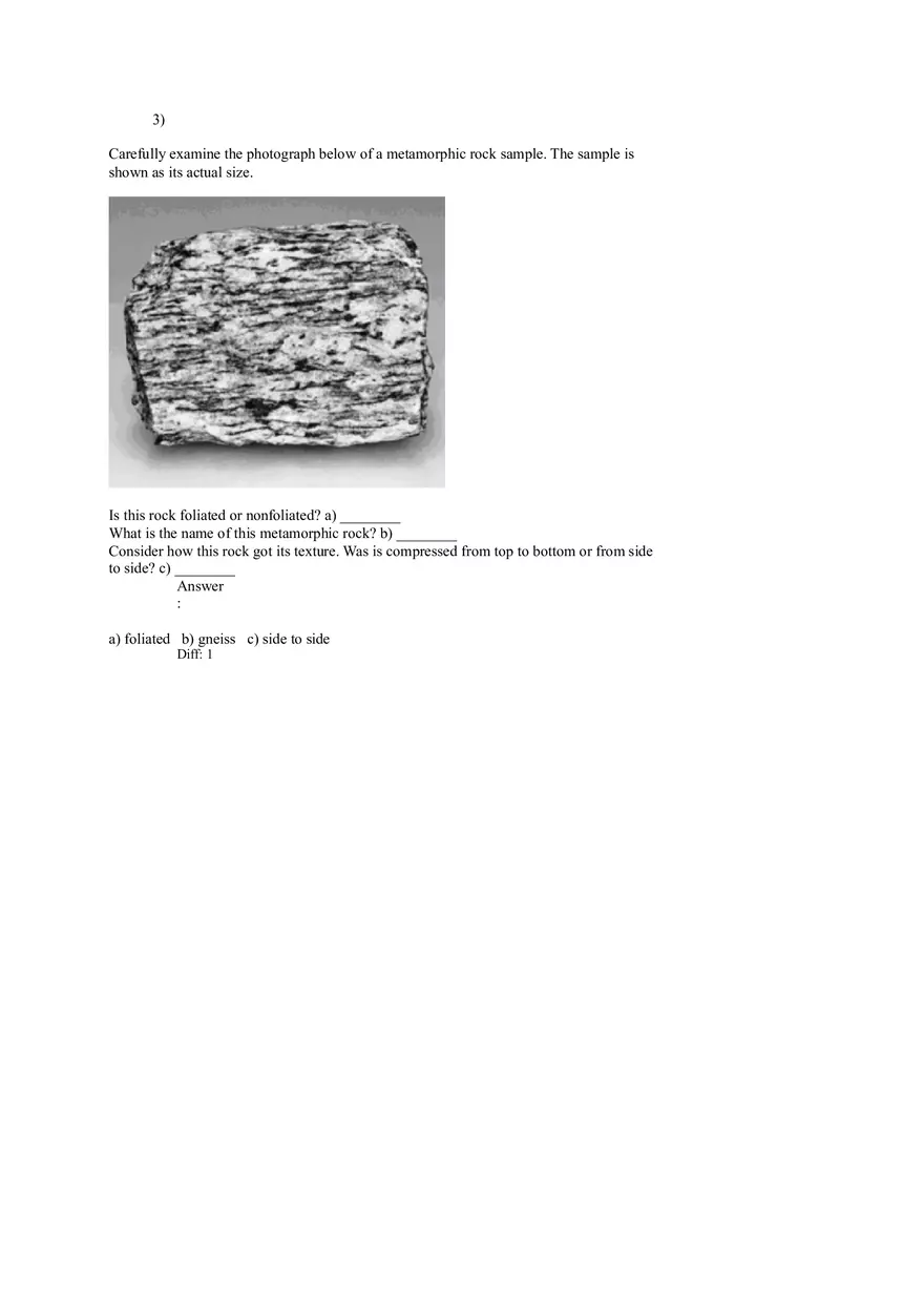 Metamorphism and Metamorphic Rocks Cont'd - Page 4