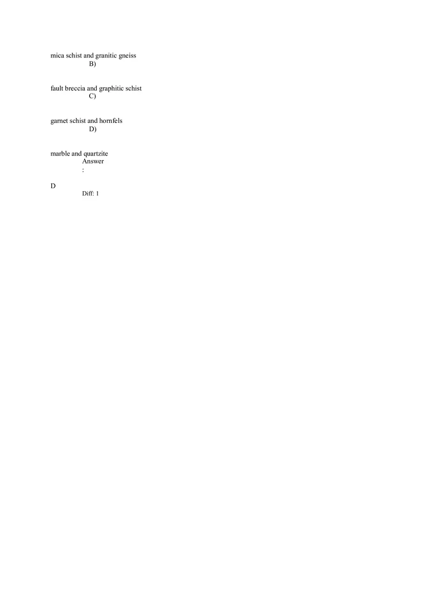 Metamorphism and Metamorphic Rocks Cont'd - Page 6