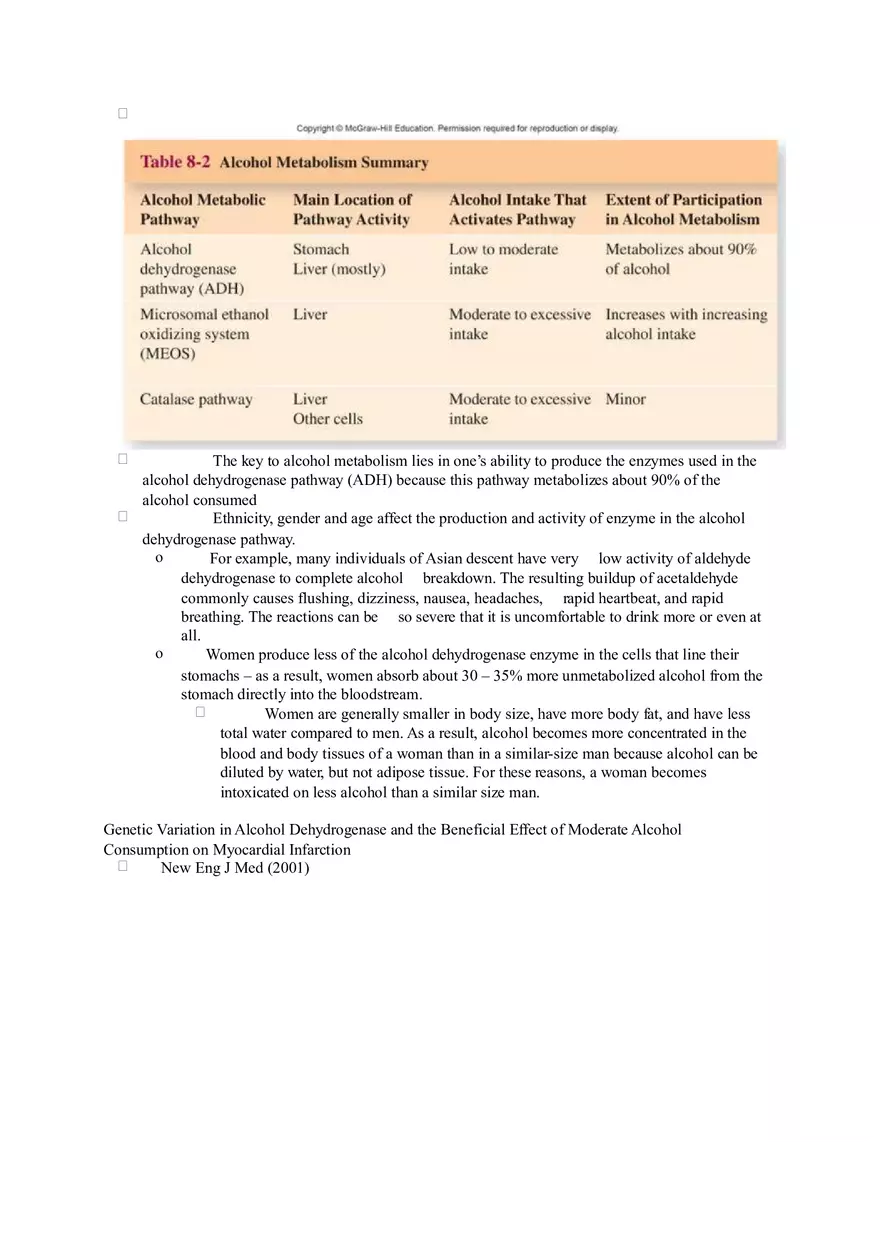 Chapter 2 Alcohol - Metabolism - Page 14