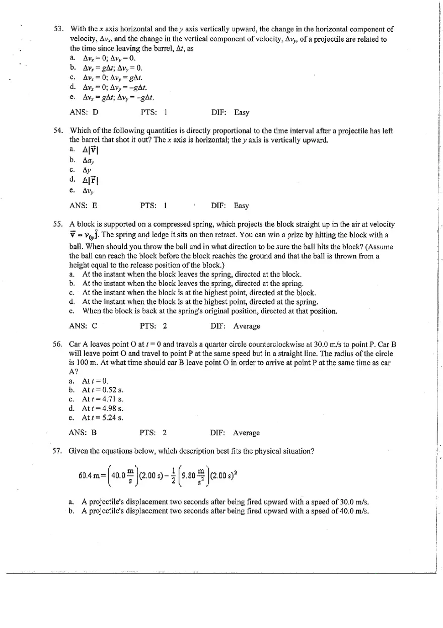 Classical Mechanics - Test Banks and Practical Problems - Page 5
