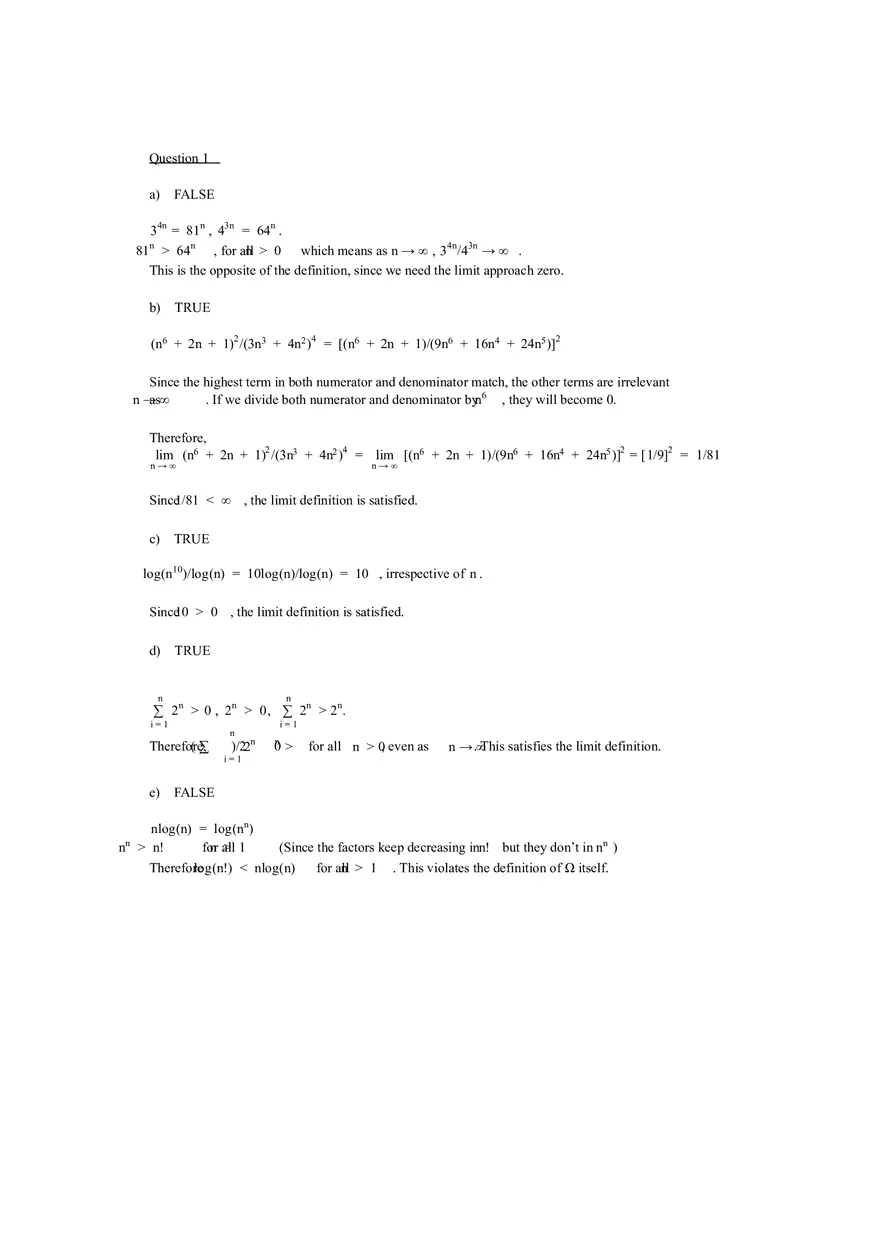 Design and Analysis of Algorithms Assignment 1 - Page 1