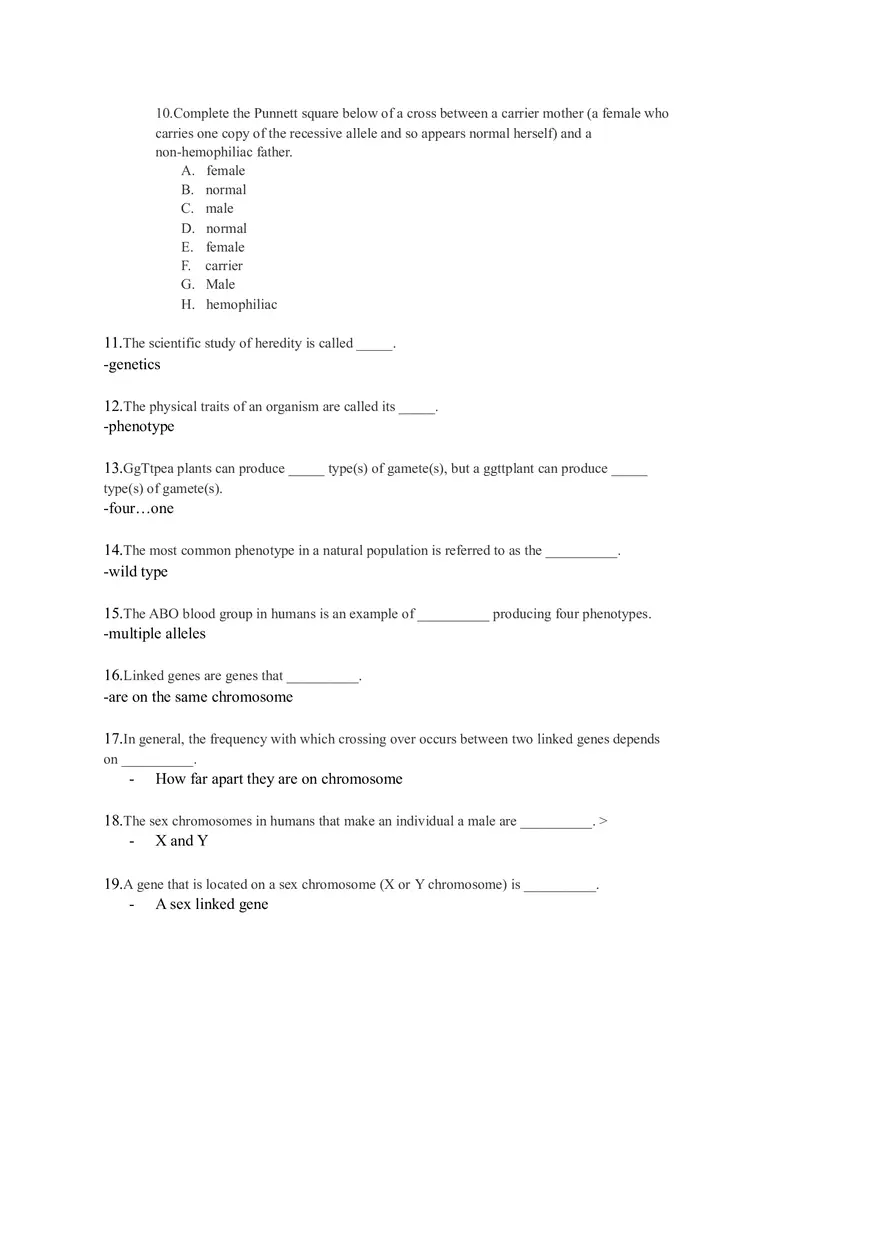 Genetics and Mendelian Inheritance Core Notes - Page 2