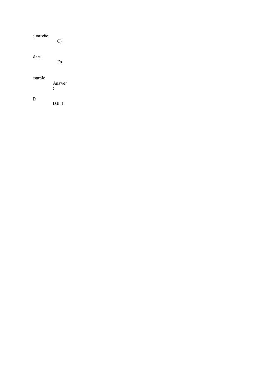 Metamorphism and Metamorphic Rocks Answers 1-26 - Page 13