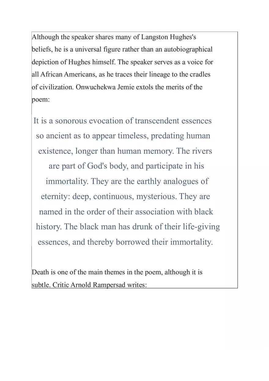 Langston Hughes - Poems Summary and Analysis - Page 4