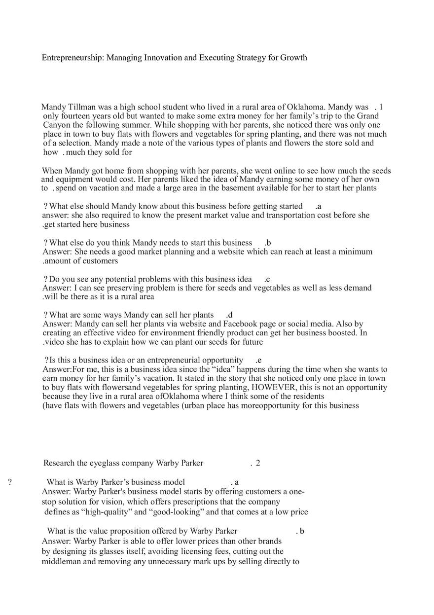 Managing Innovation and Executing Strategy for Growth - Page 1