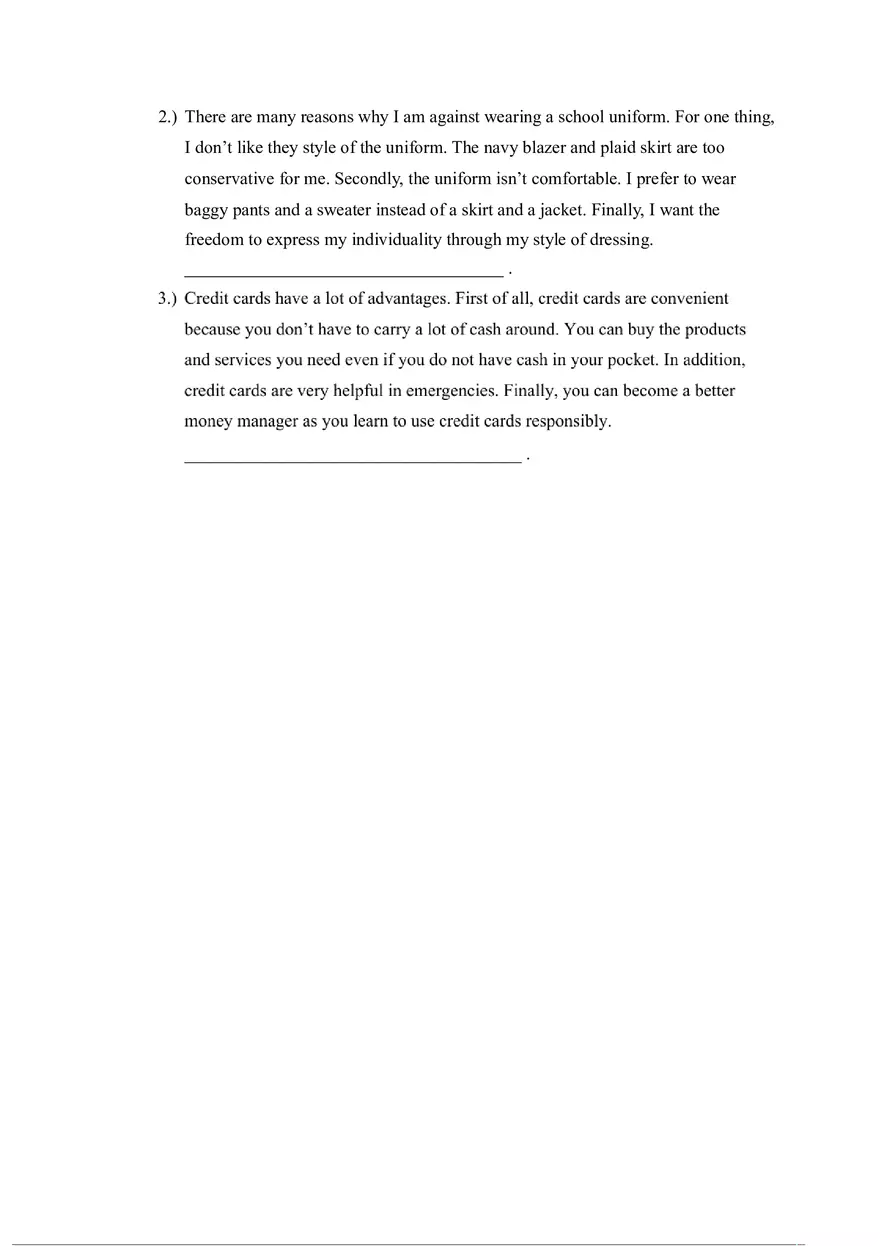 Exercises on Paragraph Writing Choosing Topic Sentences - Page 7