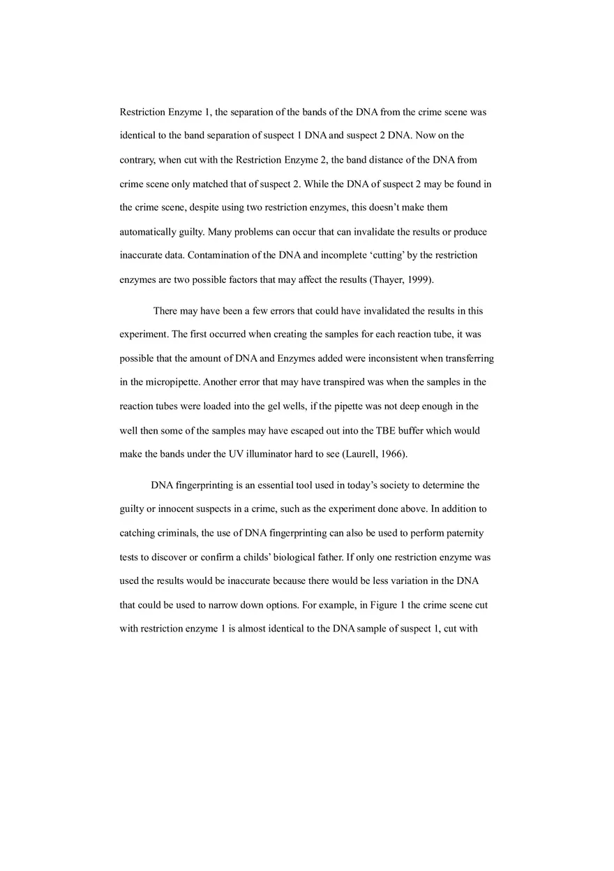 Dna Fingerprinting - Lab Experiment - Page 7