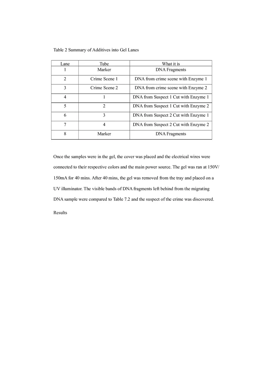 Dna Fingerprinting - Lab Experiment - Page 5