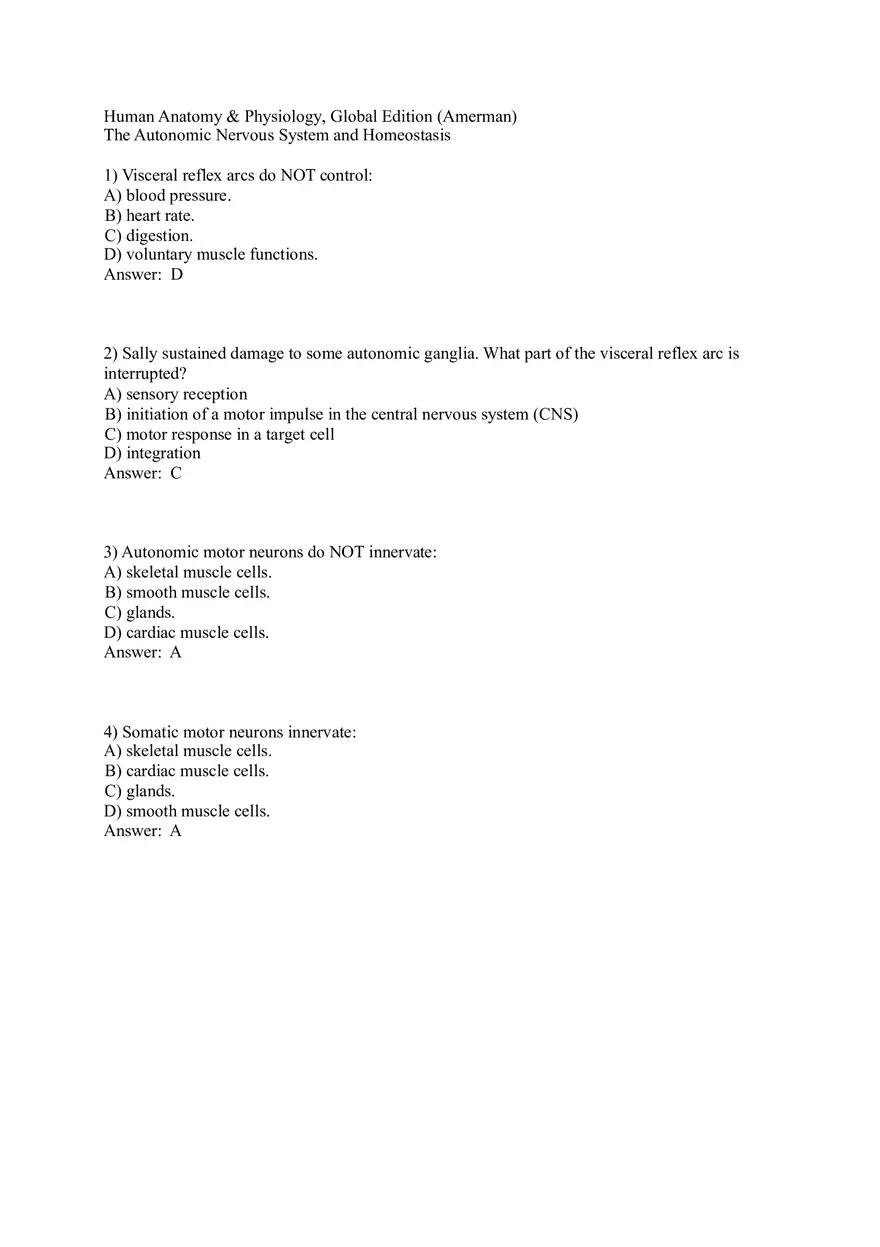 Autonomic vs. Somatic Nervous System - Key Differences and Reflex Arc Explained Part 1 - Page 1