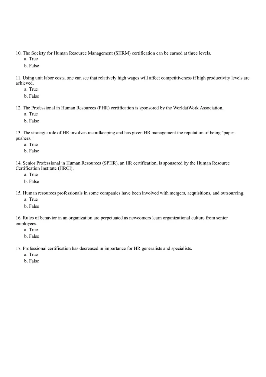 Test Bank and Solutions For Human Resource Management - Page 2