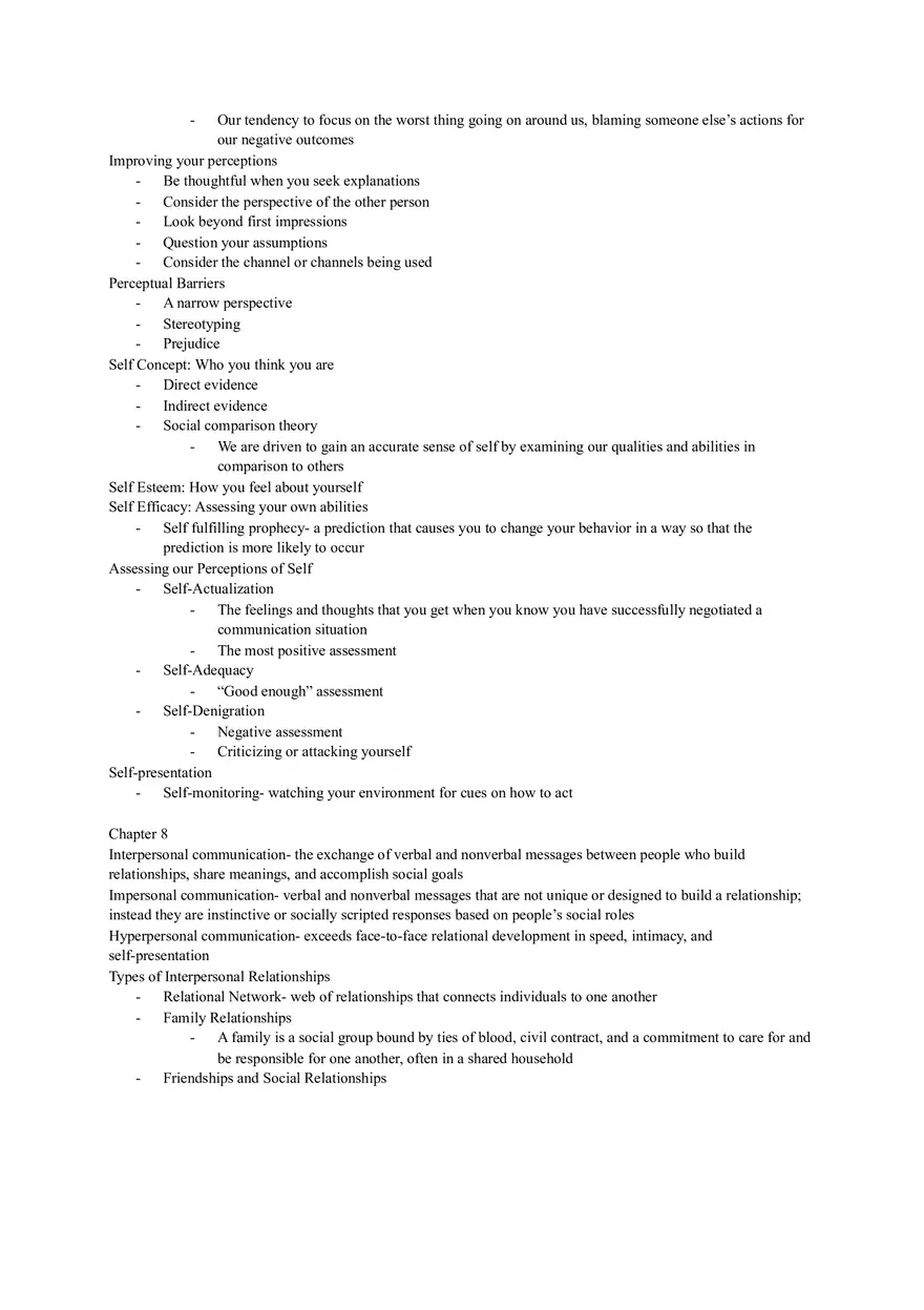 Introduction to Communication Reading Notes Ch 1-5 - Page 10