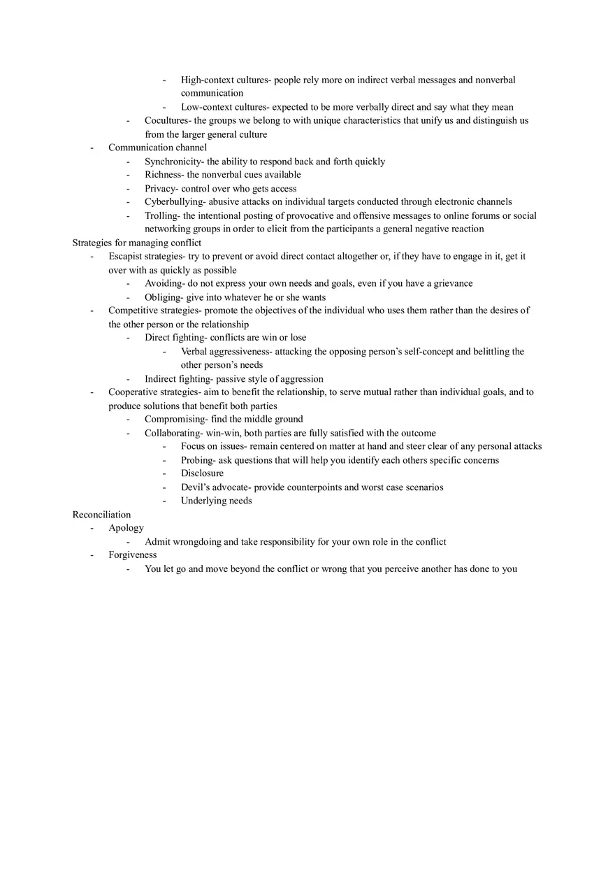 Introduction to Communication Reading Notes Ch 1-5 - Page 4
