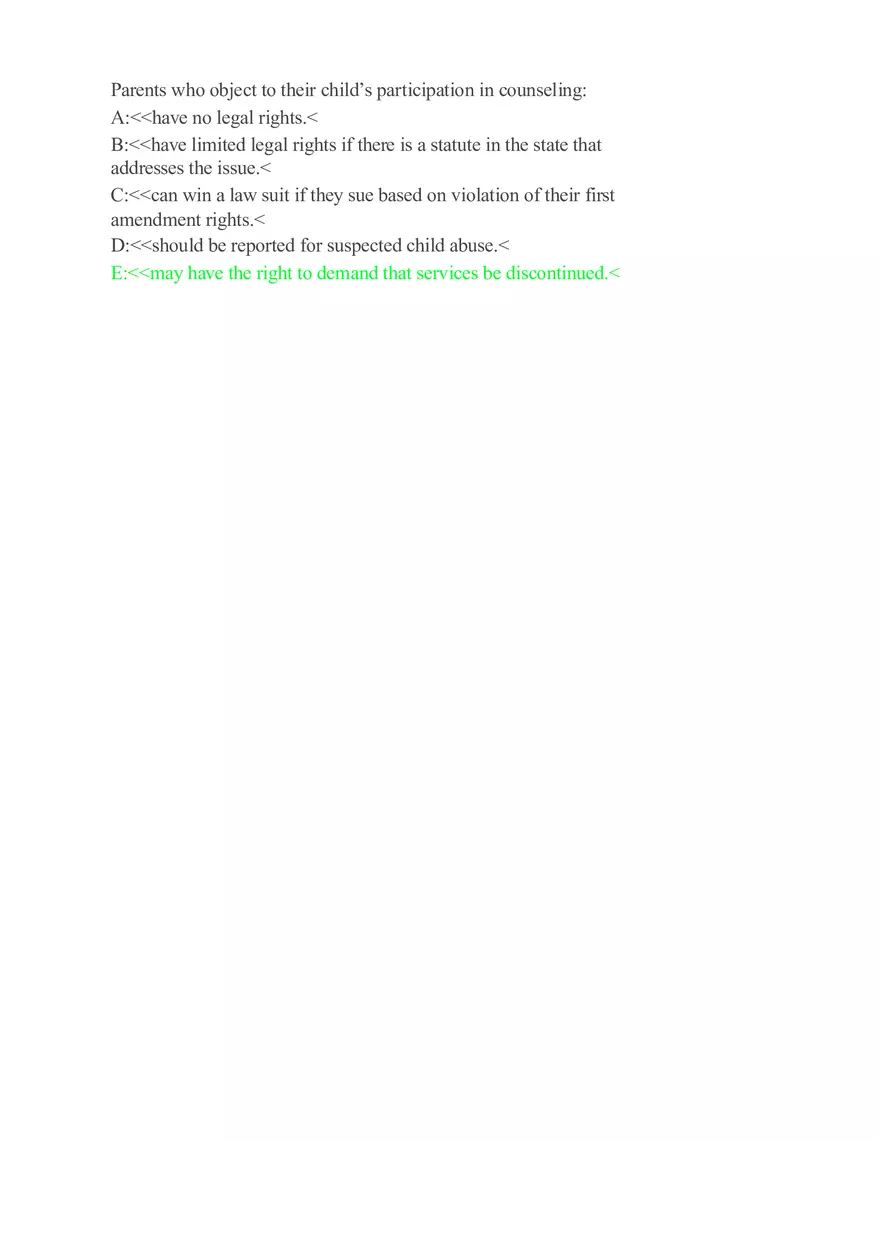 Quiz - Counseling Children and Vulnerable Adults - Page 4
