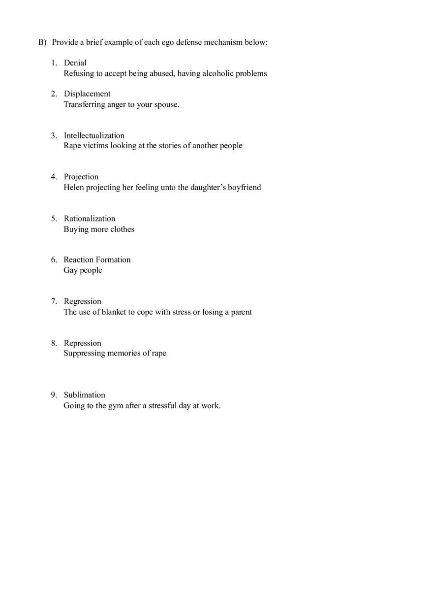 Defense Mechanisms - Class Activity - Page 2