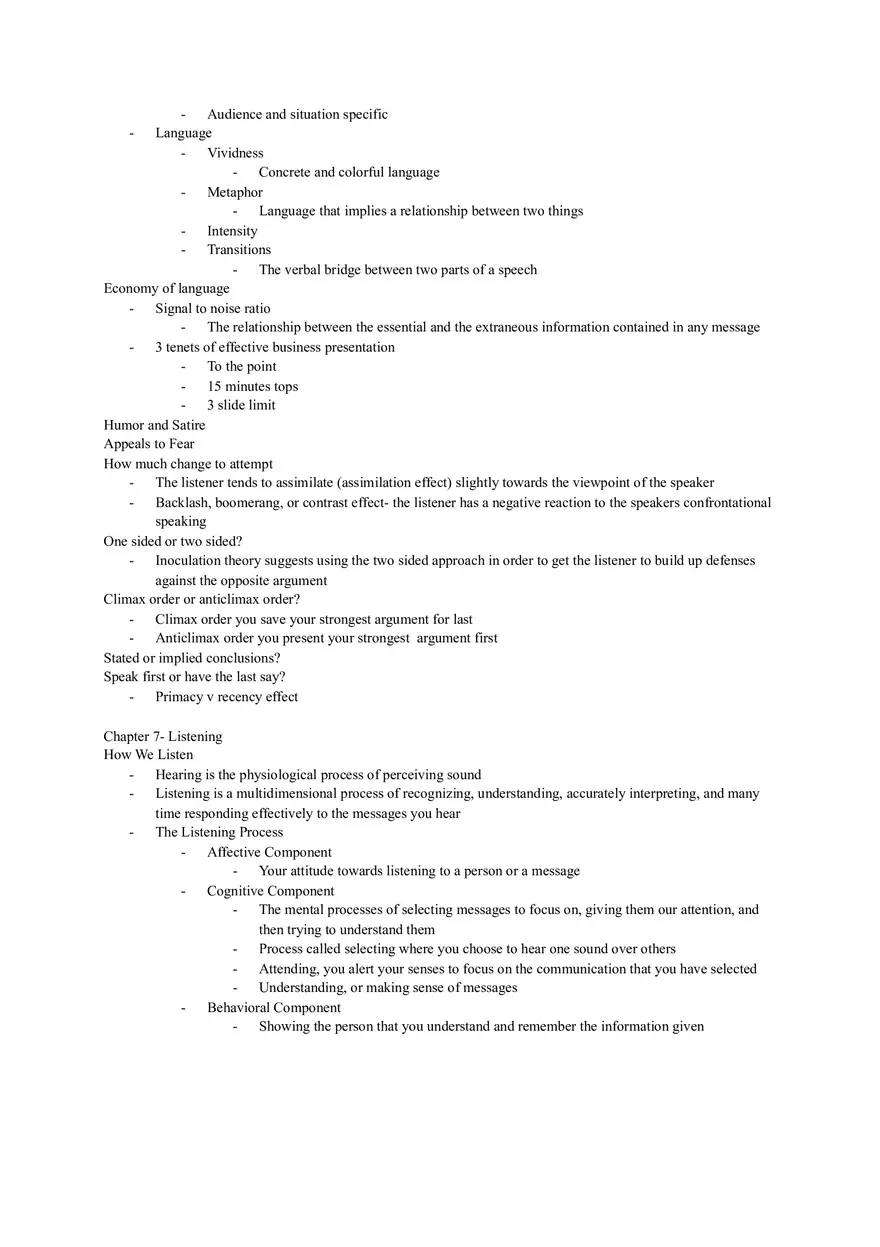 Introduction to Communication Reading Notes Ch 6-12 - Page 7
