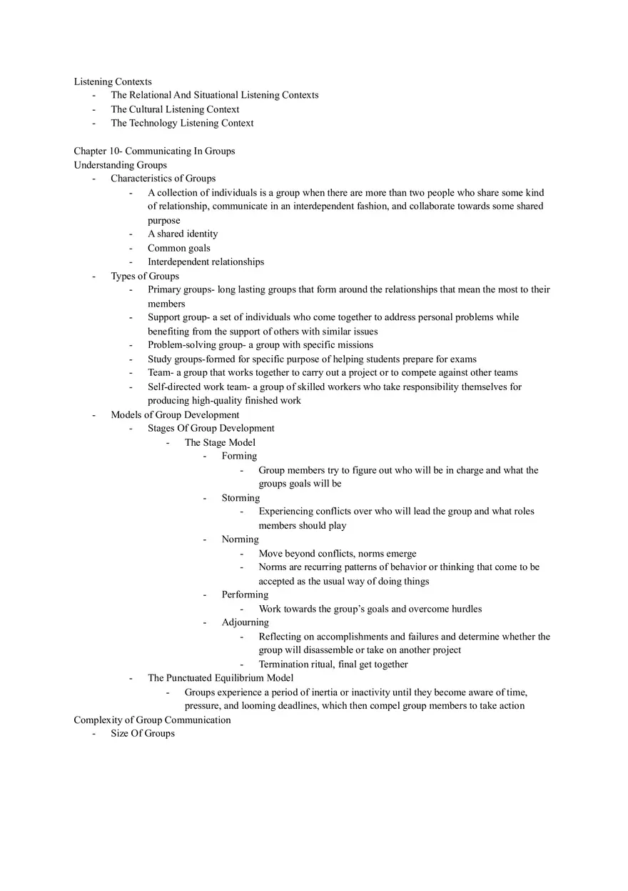 Introduction to Communication Reading Notes Ch 6-12 - Page 9