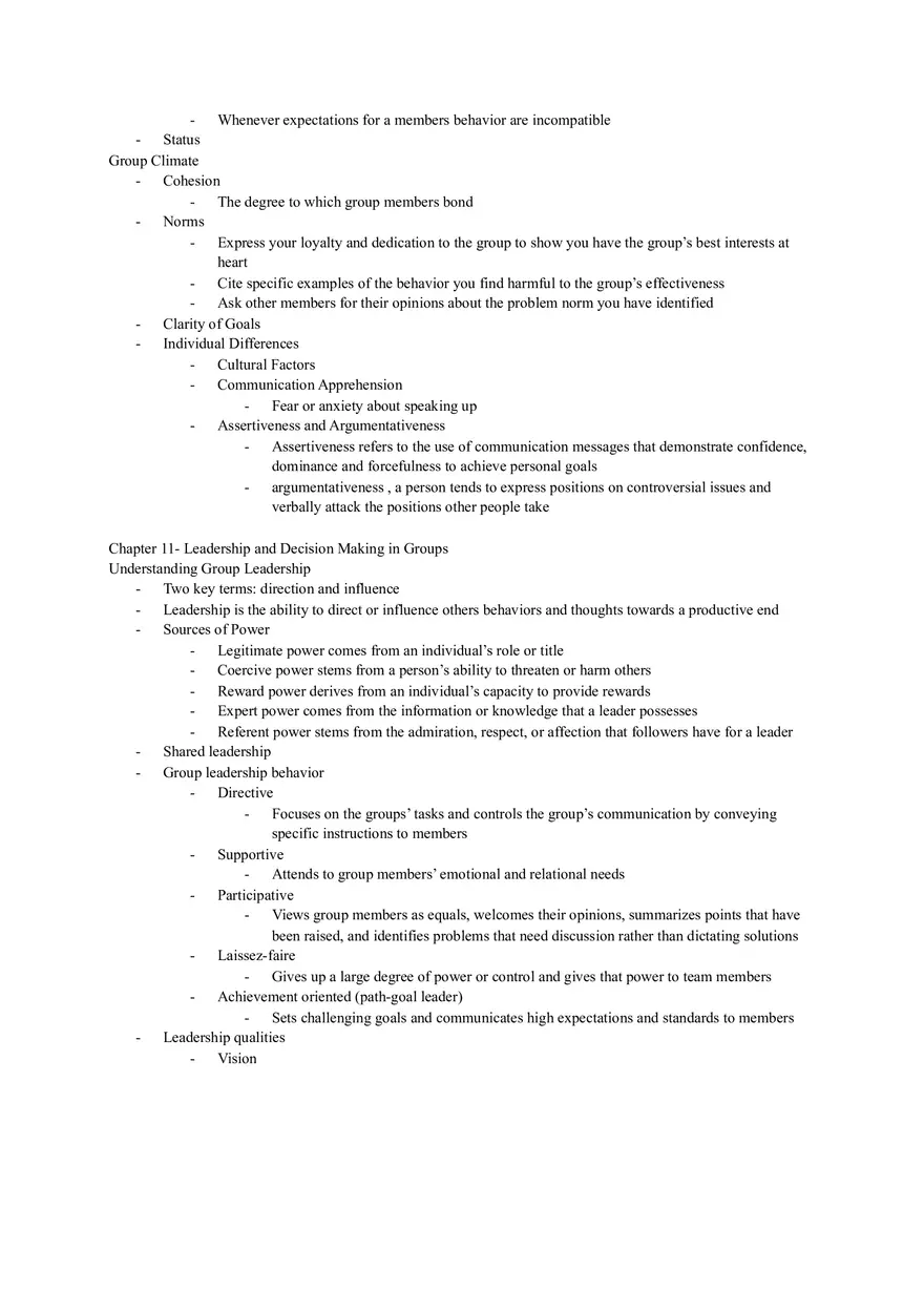 Introduction to Communication Reading Notes Ch 6-12 - Page 11