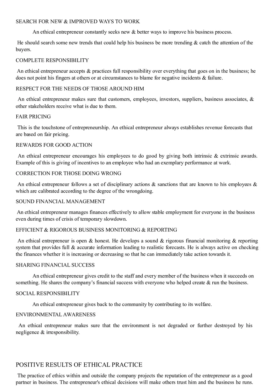 Ethical Standards in Entrepreneurship - Page 2