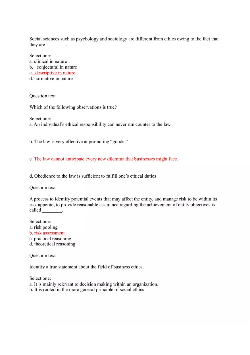 Ethics, Law, and Risk Assessment in Business and Society - Page 1