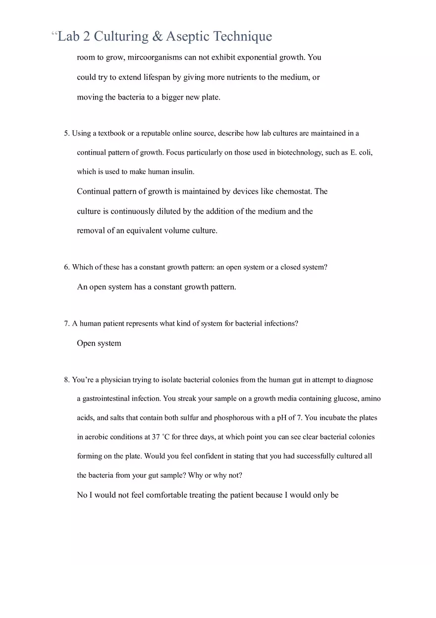 Straighterline Lab Assignment Microbiology Lab 2 - Page 2