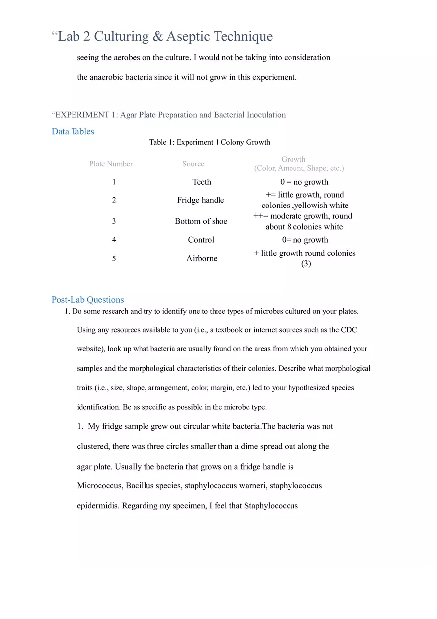Straighterline Lab Assignment Microbiology Lab 2 - Page 3