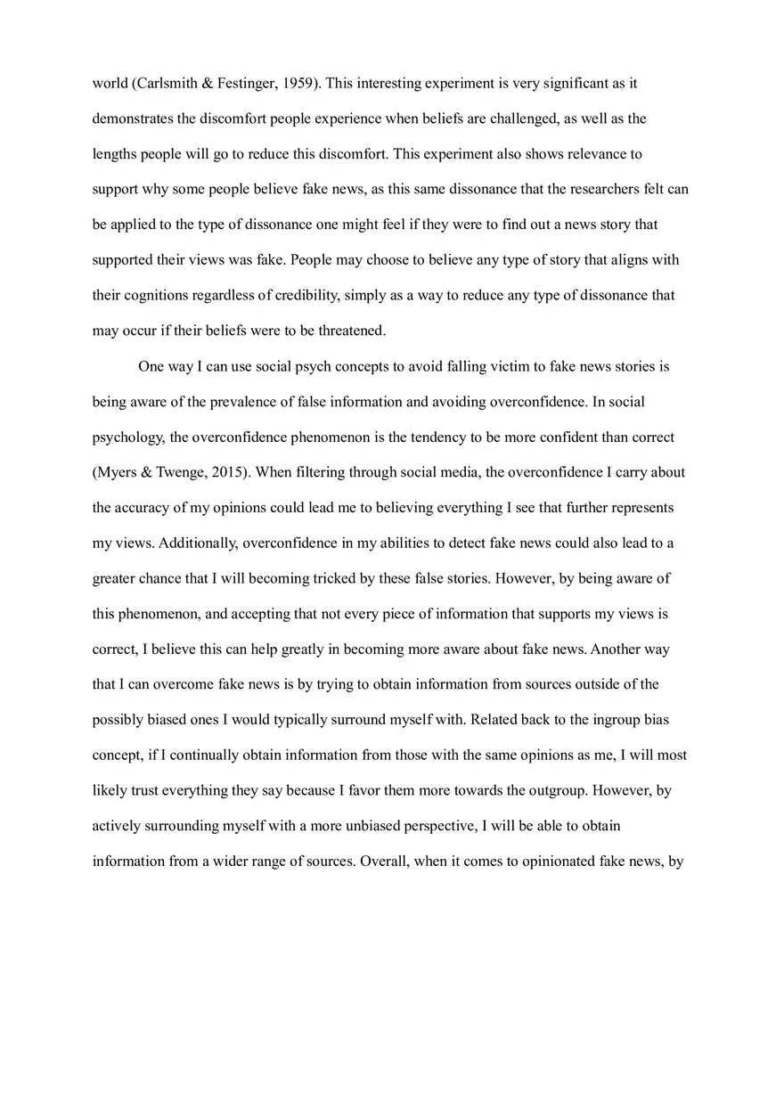 Social Psychology and Fake News Essay - Page 5