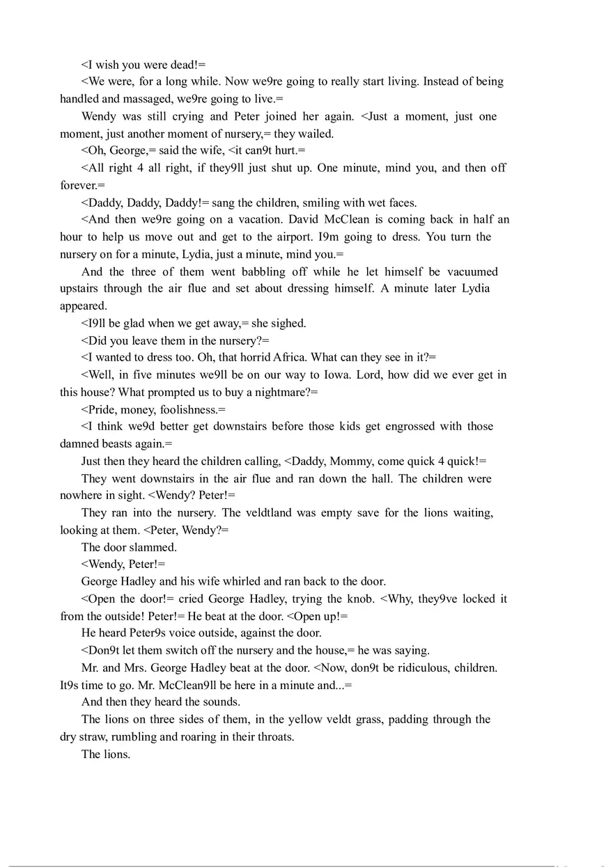 The Veldt (Full Text) - Page 3
