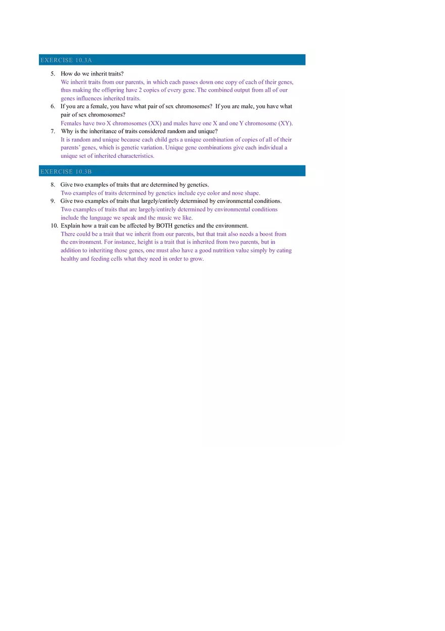 DNA, Chromosomes, and Genes Lab Report - Page 2