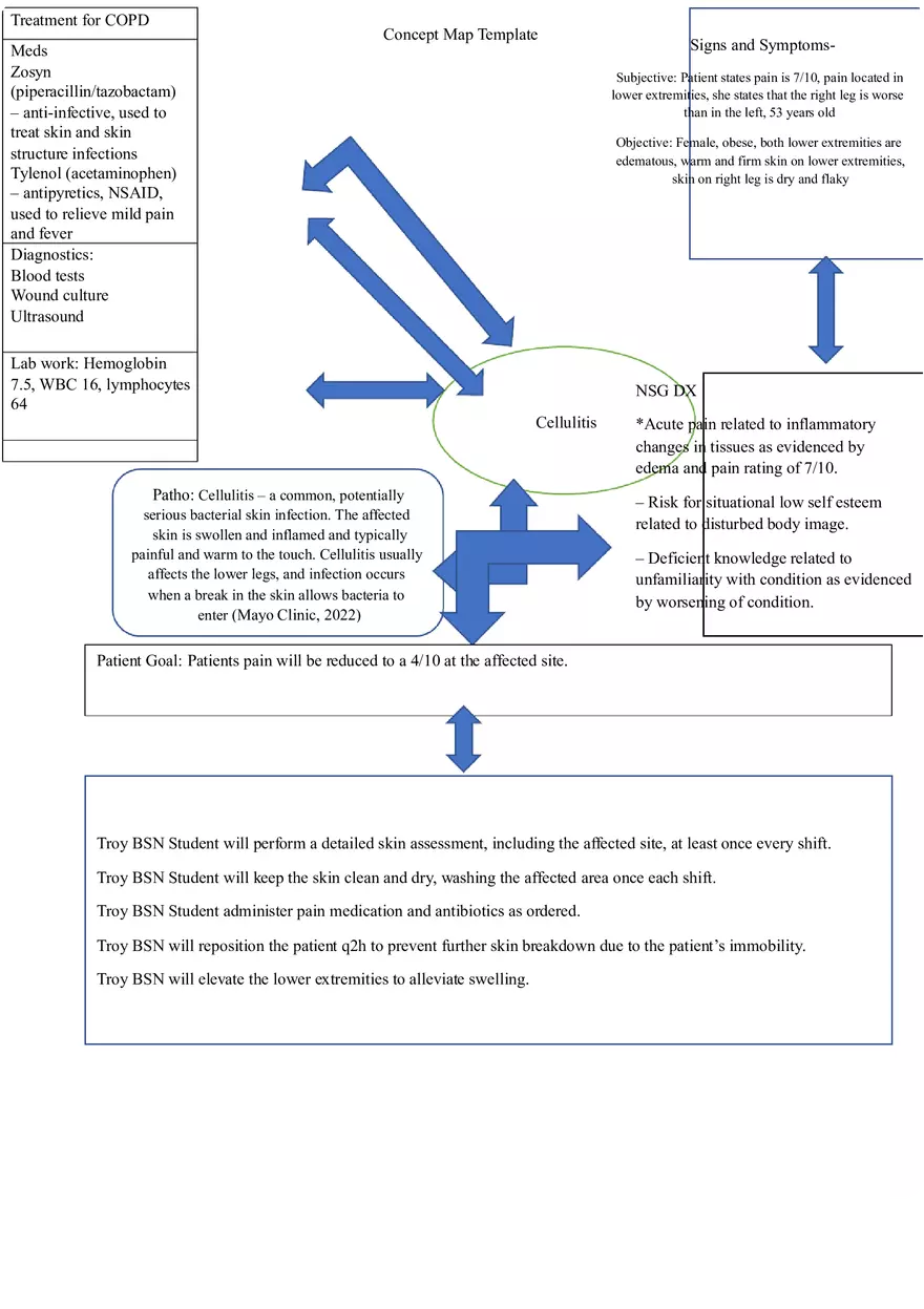 Clinical Concept Map - Cellulitis - Page 1