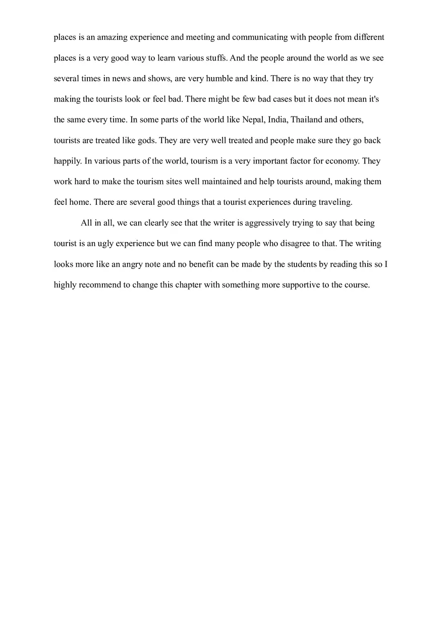 Ugly Tourist - Summary 50 Essays - Page 2
