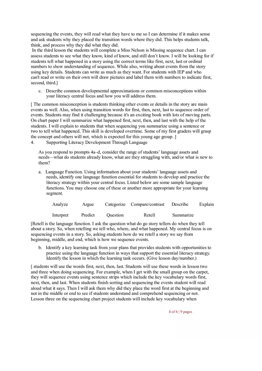 Task 1 Planning Commentary - Page 4