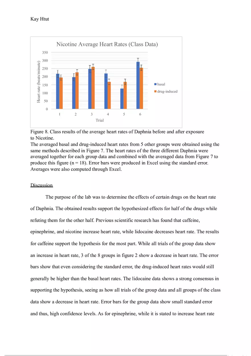 Investigating the Effects of Agonist and Antagonist Drugs on Daphnia Heart Rate - Page 8