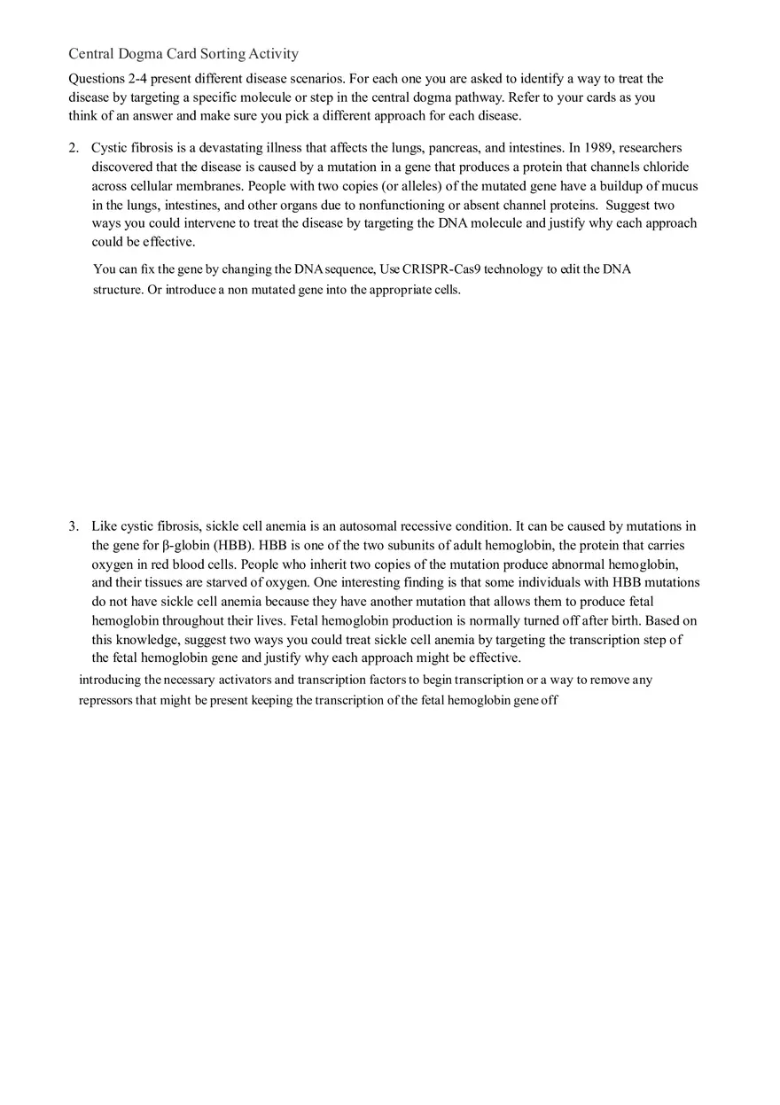 Understanding Hemophilia - Potential Treatments through the Central Dogma of Molecular Biology - Page 2