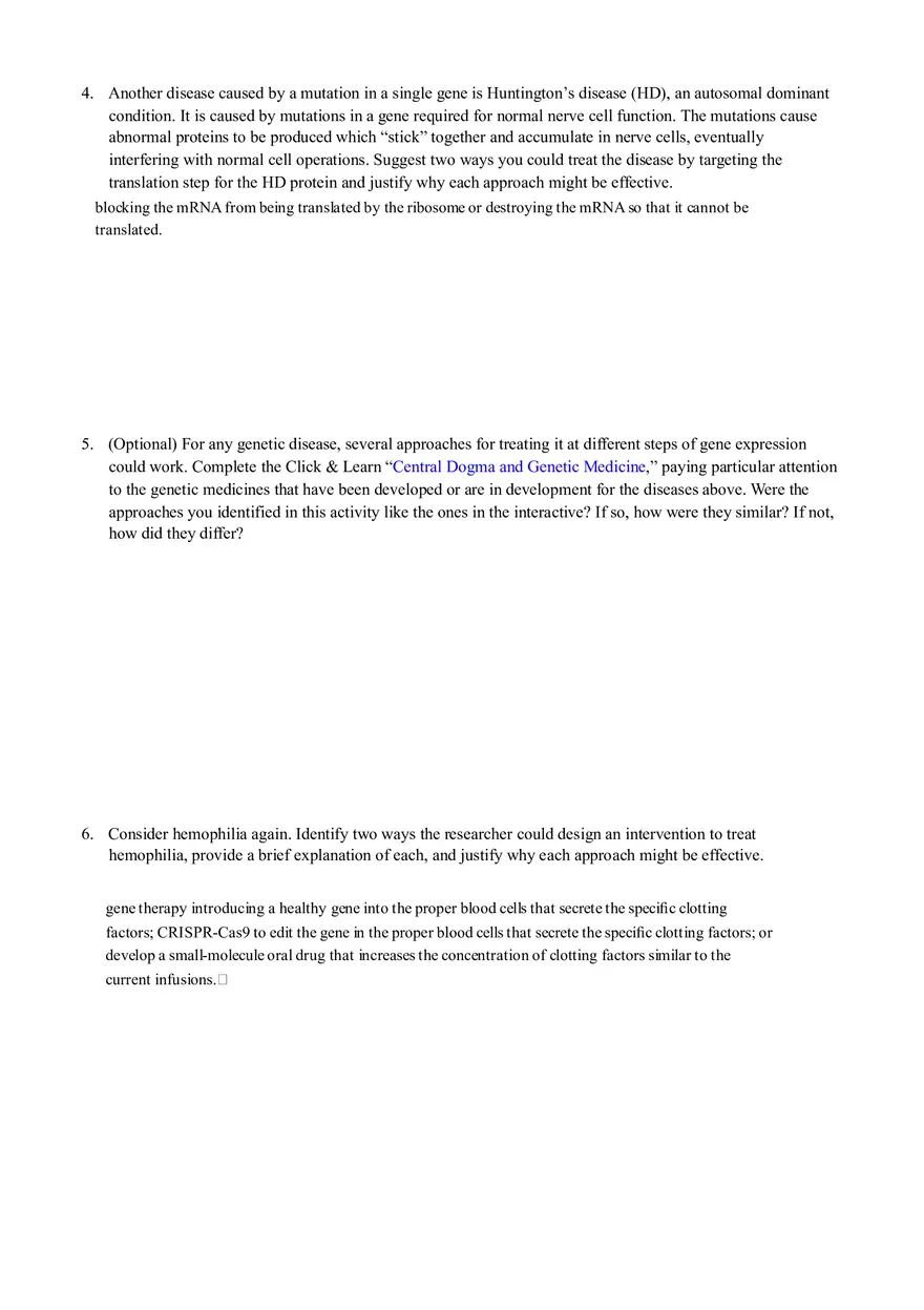 Understanding Hemophilia - Potential Treatments through the Central Dogma of Molecular Biology - Page 3
