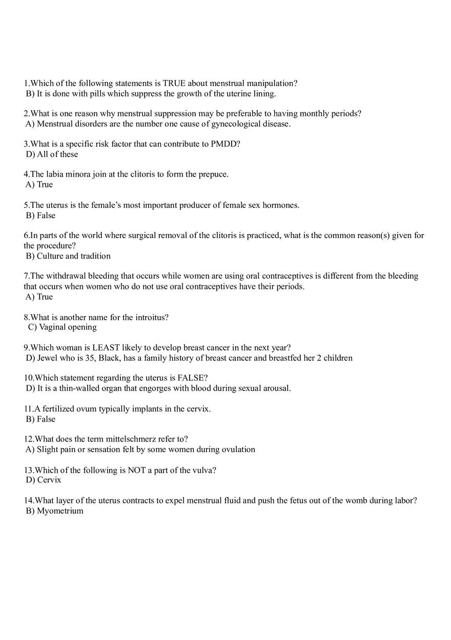 Understanding Menstrual Health - Menstrual Manipulation, PMDD Risk Factors Part 1 - Page 1