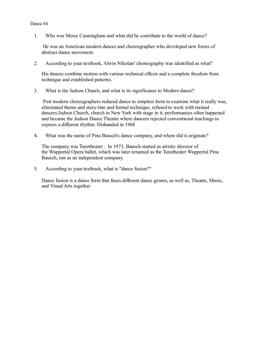 Modern Dance and Its Innovators - Page 1