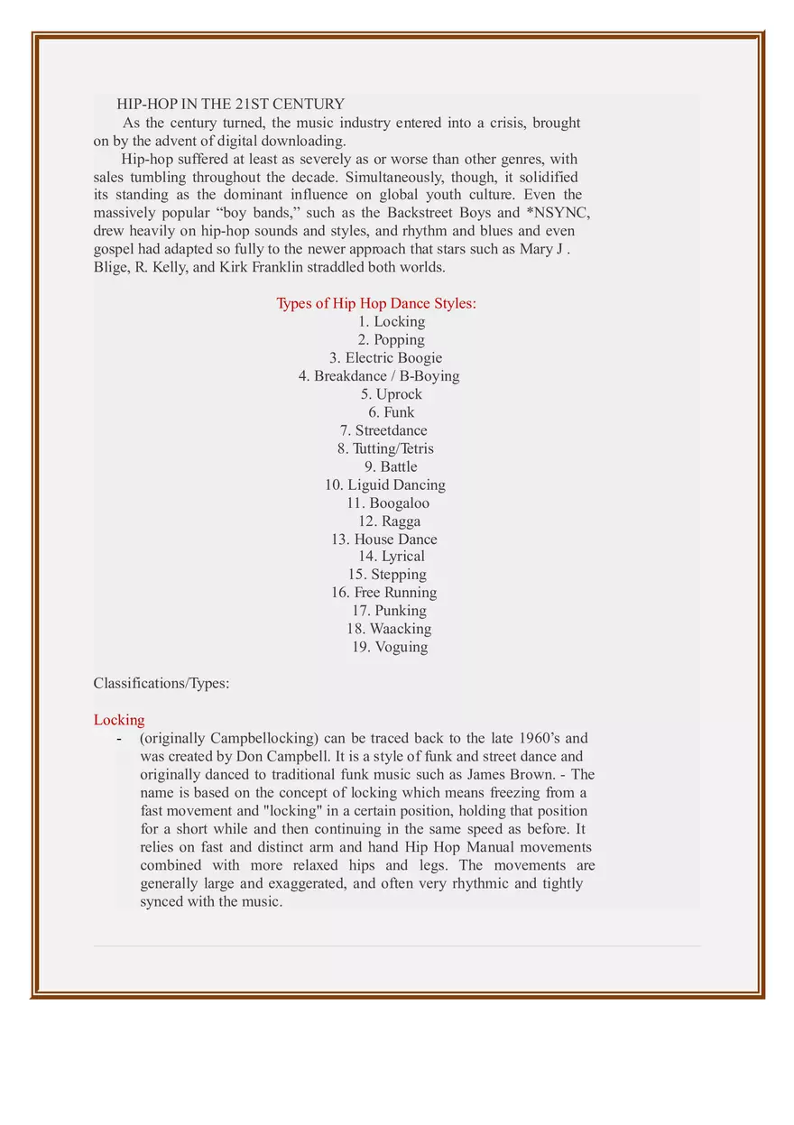Hip-hop Dance Styles - Page 2