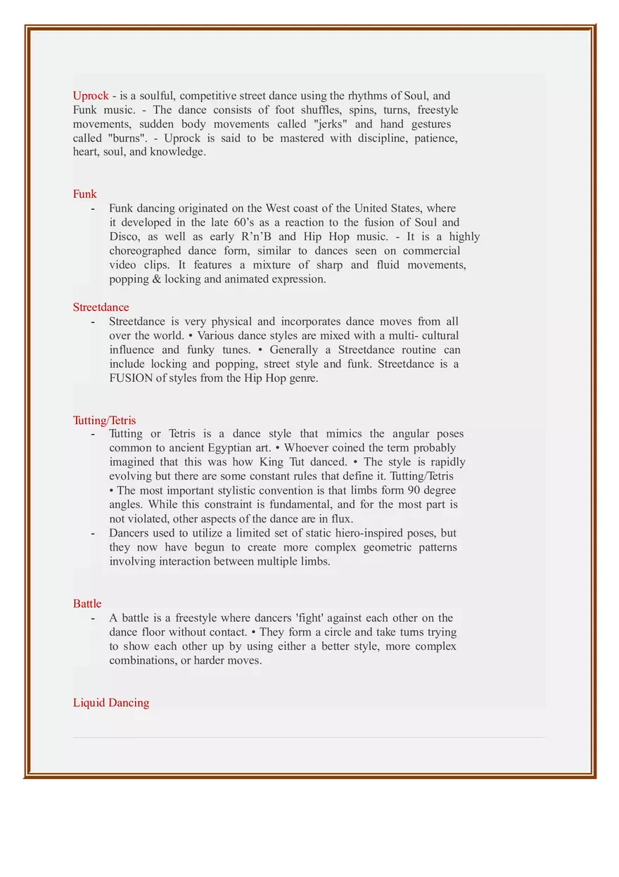 Hip-hop Dance Styles - Page 4