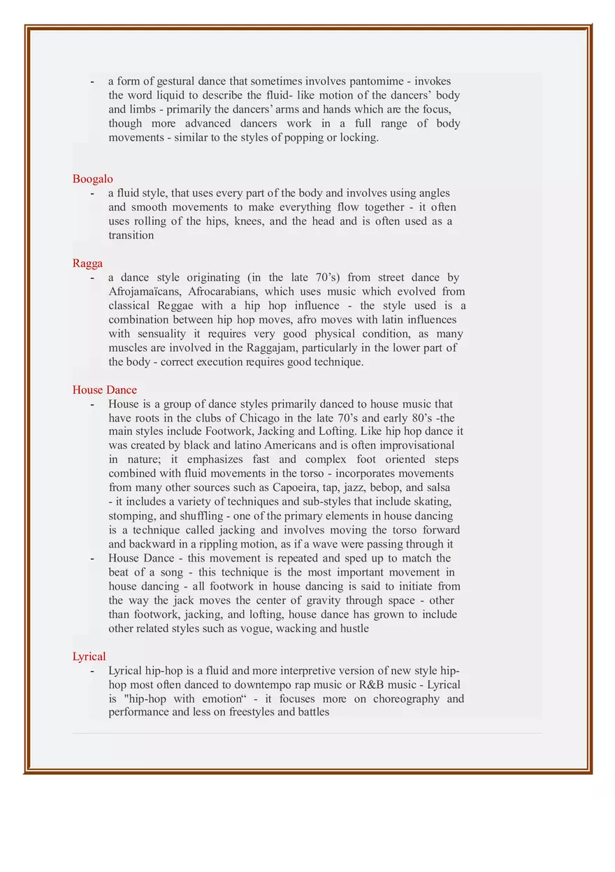 Hip-hop Dance Styles - Page 5