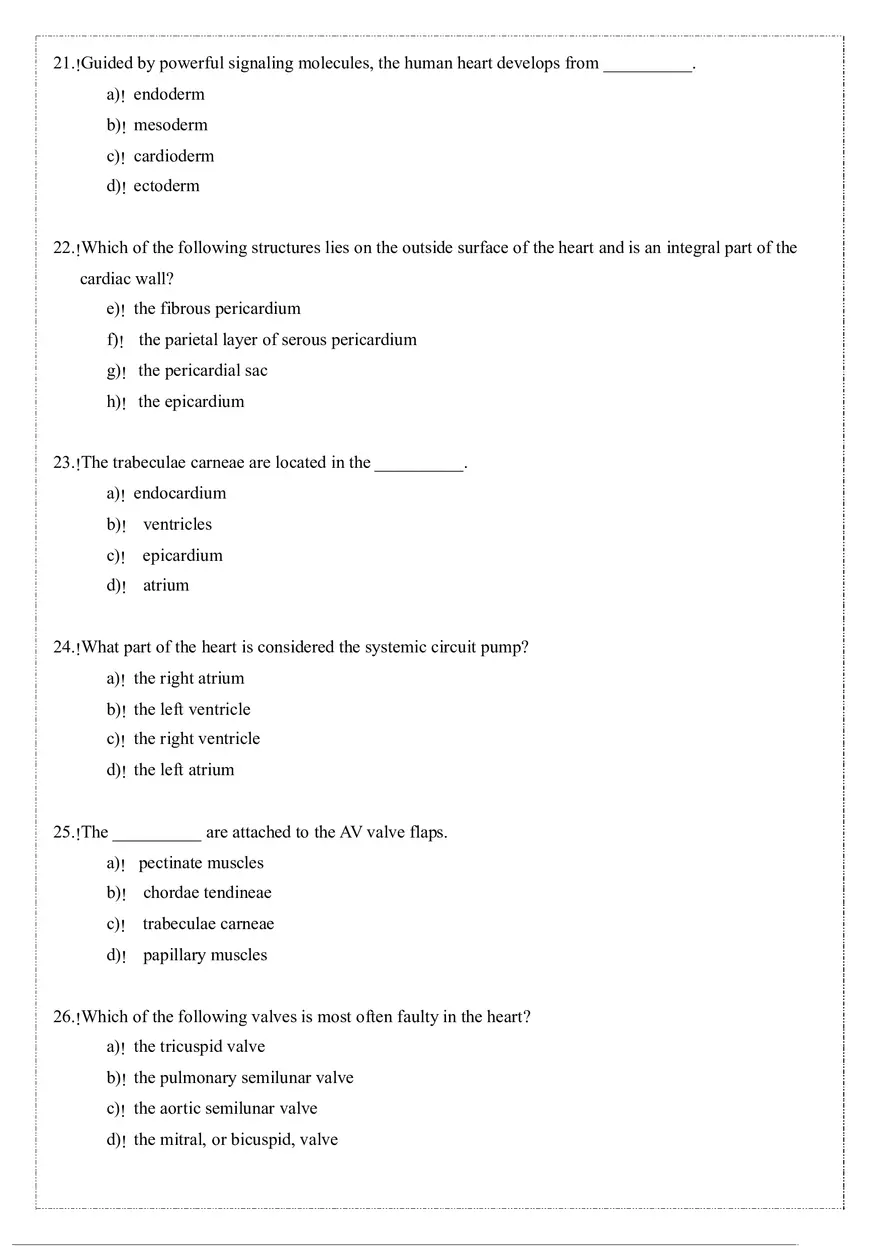 Cardiovascular System Anatomy and Physiology Quiz (Review) - Page 8