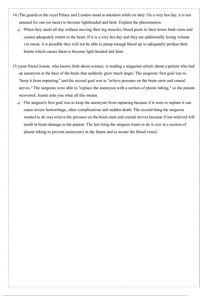Cardiovascular System Anatomy and Physiology Quiz (Review) - Page 3