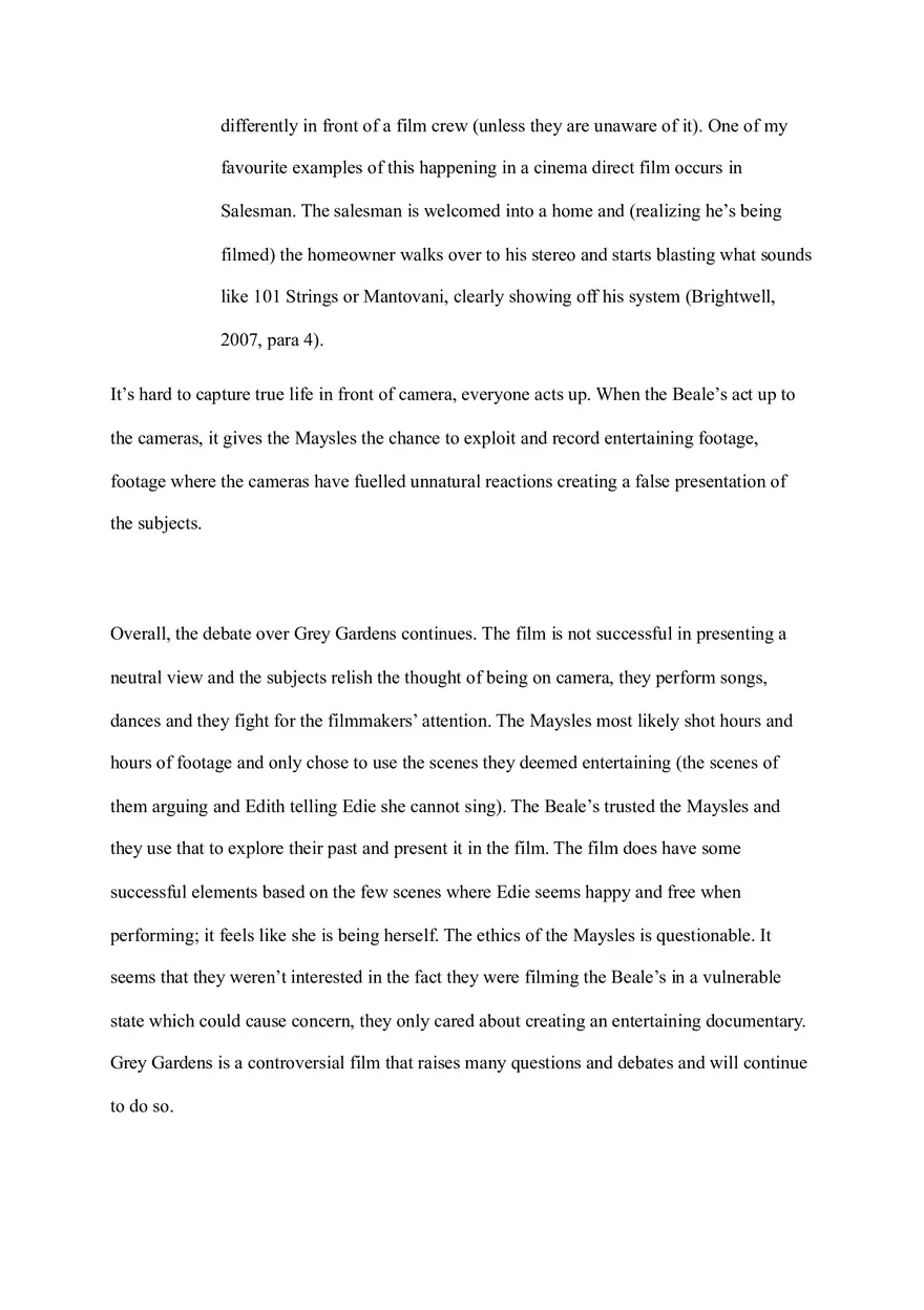 The Ambitions and Limitations of the Observational Documentary Mode - Page 5