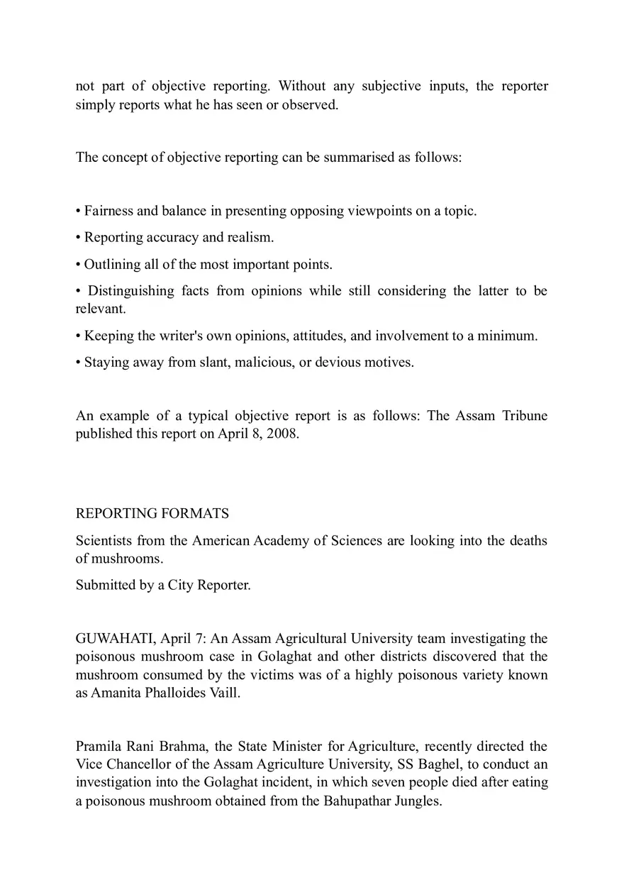 Types of Reporting - Lecture Notes 9 - Page 2