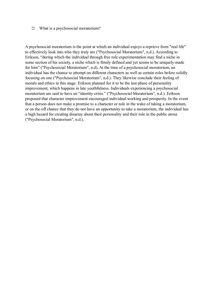 Psychosocial Moratorium - Page 1