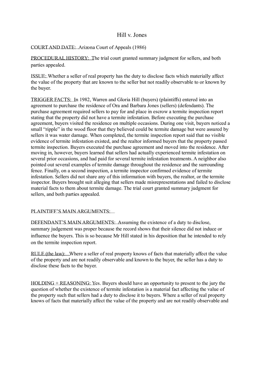 Hill v. Jones - Brief - Page 1