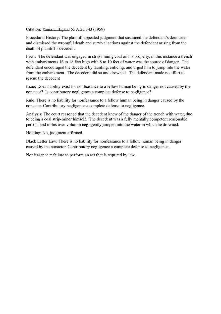 Citation - Yania v. Bigan - Page 1