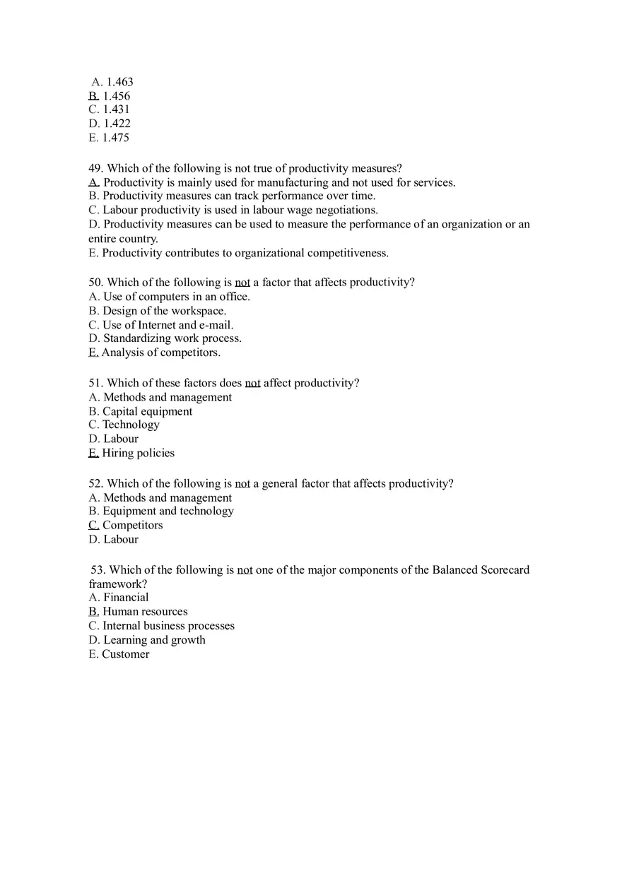 Introduction to Operations Management Answer Key Part 2 - Page 10