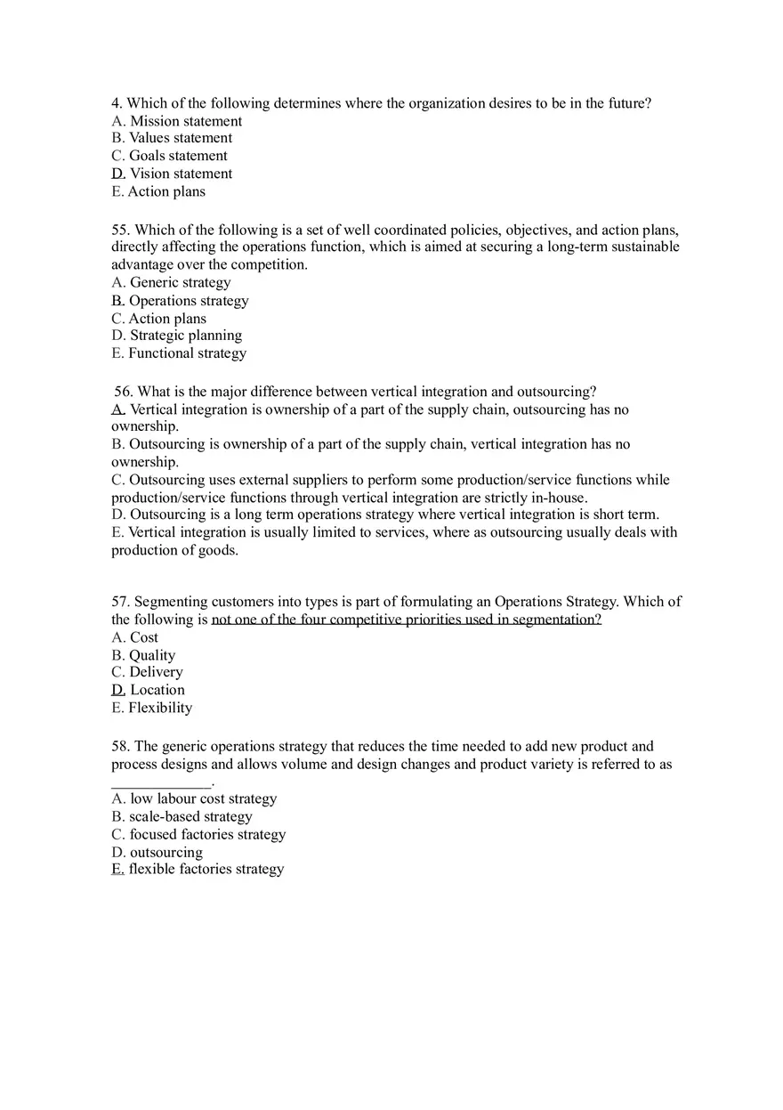 Introduction to Operations Management Answer Key Part 2 - Page 11