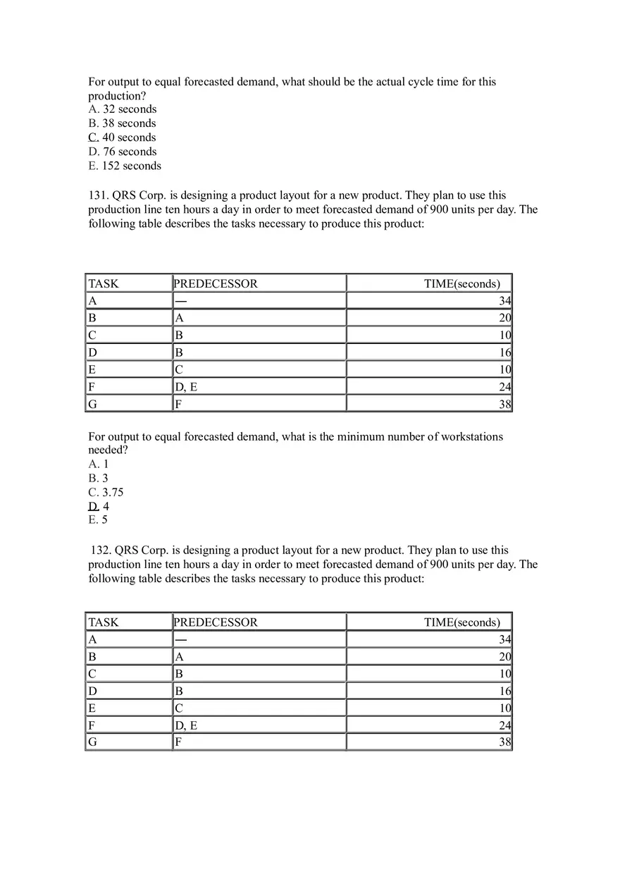 Introduction to Operations Management Answer Key Part 7 - Page 4